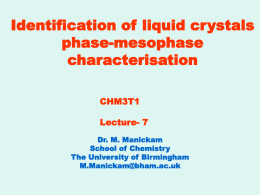 Identification of liquid crystals phase