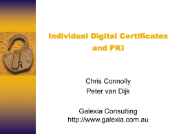Individual Certificates and PKI