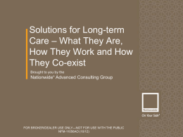 Solutions for Long-term Care – What They Are, How They