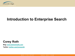 Introduction to Enterprise Search