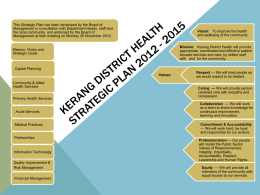 Kerang District Health strategic plan 2012