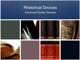 Rhetorical Devices - Holy Trinity Episcopal Academy