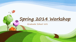 Spring 2014 Workshop - University of Florida