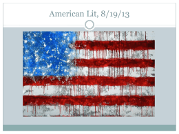 American Lit, 8/19/13
