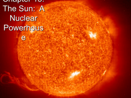 PowerPoint Presentation - The Sun as a Power House