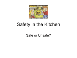 Safety in the Kitchen - North Thurston Public Schools