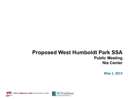 West Humboldt Park SSA Public Meeting