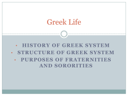 Greek System - Washington and Lee University