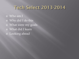 Tech Select 2013-2014