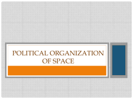 Political Organization of Space