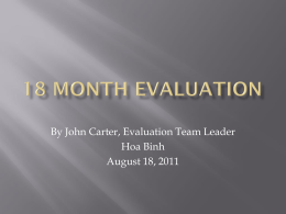 18 Month Evaluation