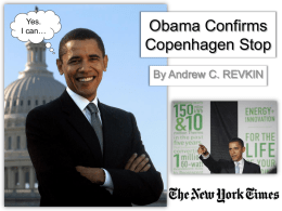 Obama Confirms Copenhagen Stop