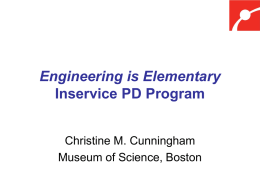 Elementary Teacher Professional Development in Engineering