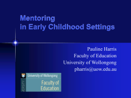 Mentoring Practices and Relationships in Early Childhood