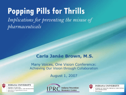 Popping Pills for Thrills PowerPoint Presentation