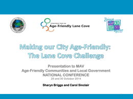 Making our city age-friendly