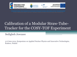 Calibration of the COSY-TOF straw tube tracker