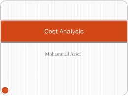 Cost Analysis - Universitas Trunojoyo Madura