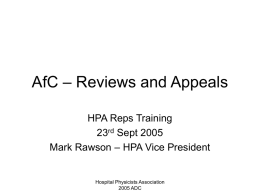 AfC – Reviews and Appeals