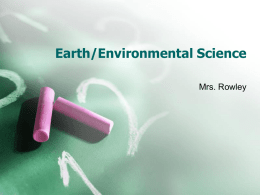 Honors Earth/Environmental Science