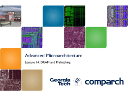 CS8803: Advanced Microarchitecture