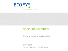 NAMA status report
