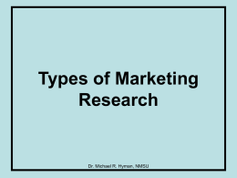 Chapter 3 - Exploring Marketing Research