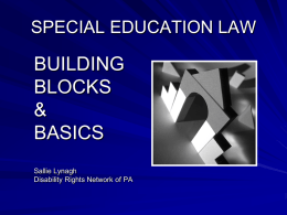 SPECIAL EDUCATION LAW - ELECT