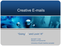 Creative E-mails - Clemson University