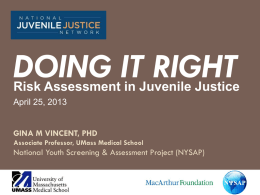 Gina M Vincent, PhD - National Juvenile Justice Network | NJJN