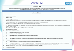 Eligibility criteria - Avast-M