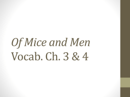 Of Mice and Men Vocab.