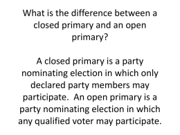 What is the difference between a closed primary and an
