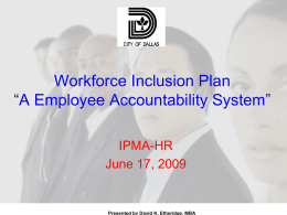 Workforce Inclusion Plan