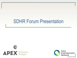 SDHR Forum Presentation