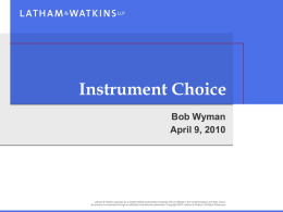 Instrument Choice