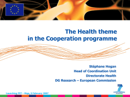 FP7 Health presentation (Jan. 07)