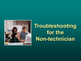 Troubleshooting For Non-technician