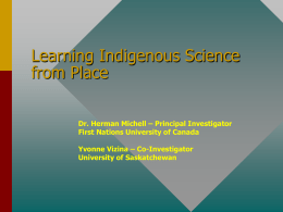 Indigenizing Science Education