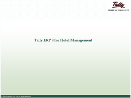 Corp PPT - Tally Solutions
