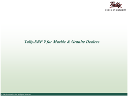 Corp PPT - Tally Solutions
