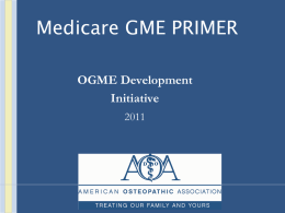GME PRIMER - American Osteopathic Association