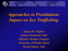 Approaches to prostitution - University of Rhode Island