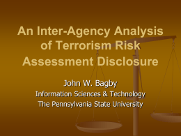 Terrorism Risk Assessment: How SEC Disclosure Rules Enable