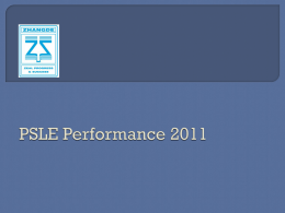 Report on PSLE Performance