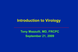 Virology - Lecture #1
