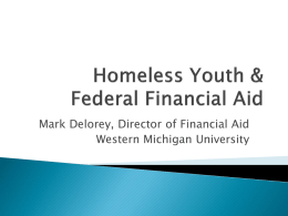 Homeless Youth & Federal Financial Aid