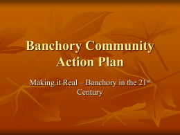Banchory Community Action Plan