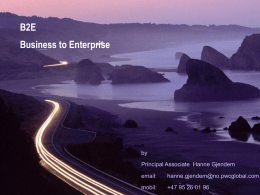 B2E : Business to Enterprise