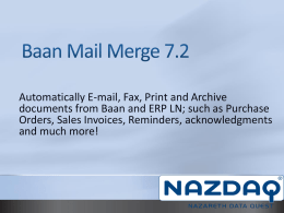 Baan Mail Merge 7.1